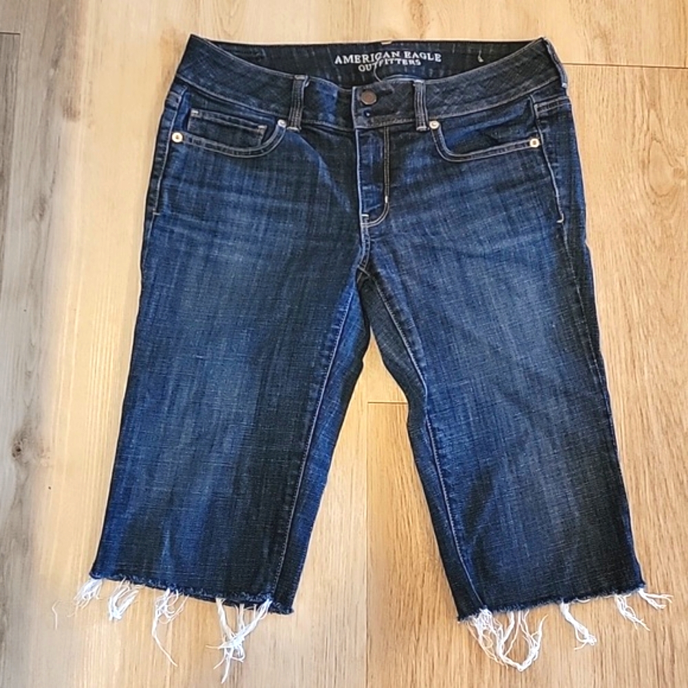 🍃 American Eagle Artist Crop Stretch shorts Sz 8